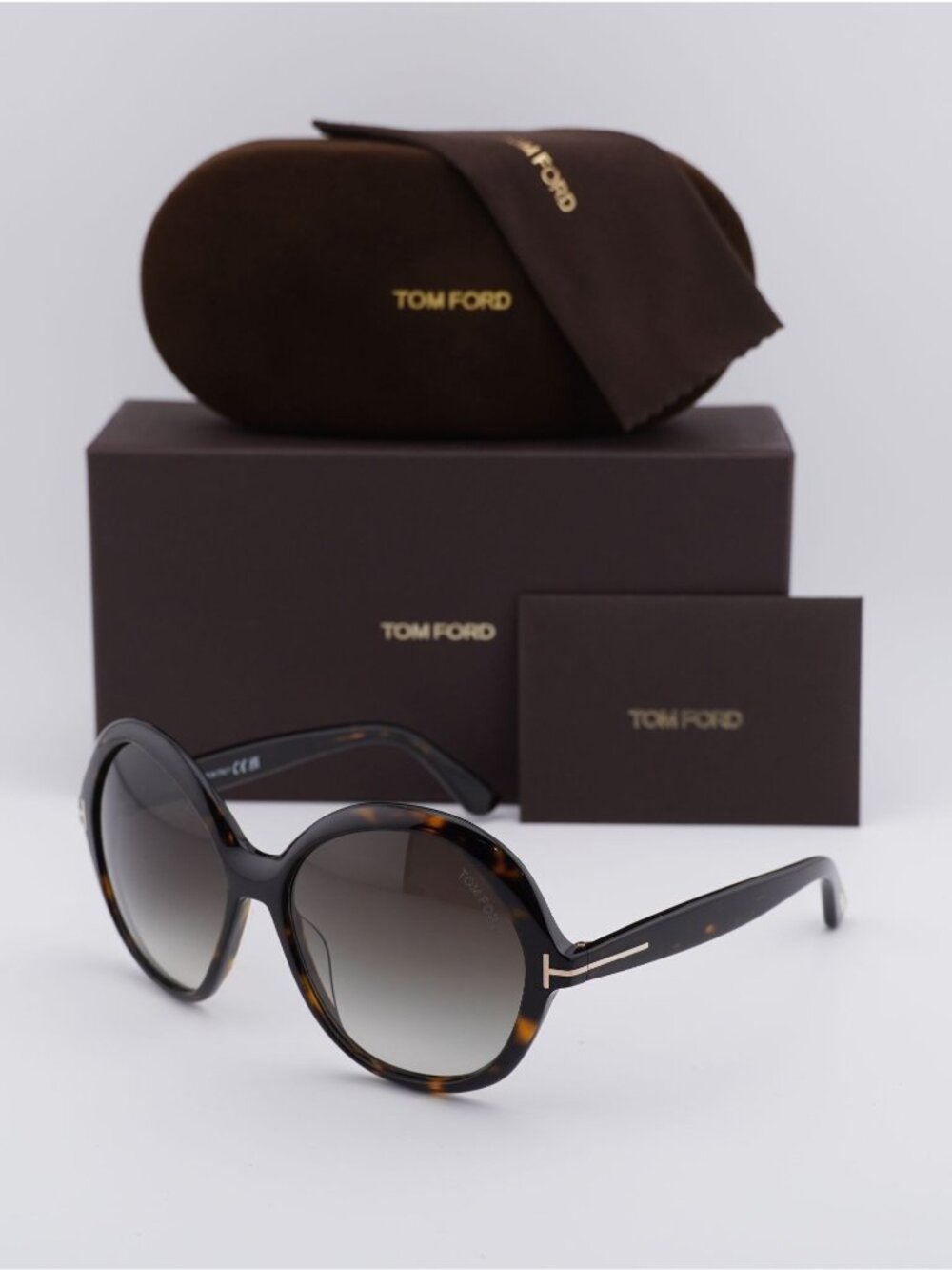 Tom Ford Annabelle-02 FT1282 52B Geometric Sunglasses - Havana\ Smoke Gradient